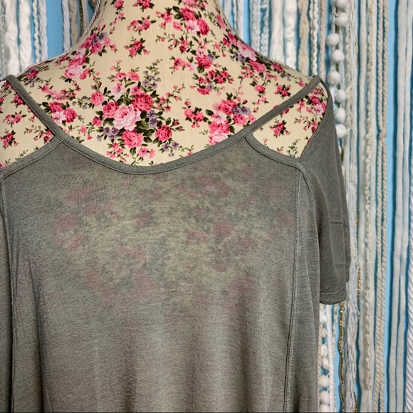 Free People We The Free Strappy Flowy Tee Medium - Picture 3 of 5